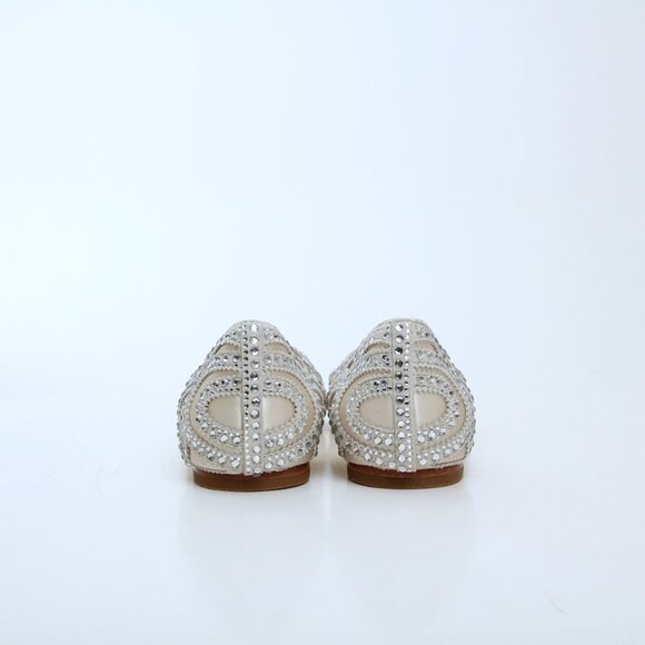 NIB Badgley Mischka Gigi Crystal Embellished Pointed Toe Flats - Picture 5 of 15